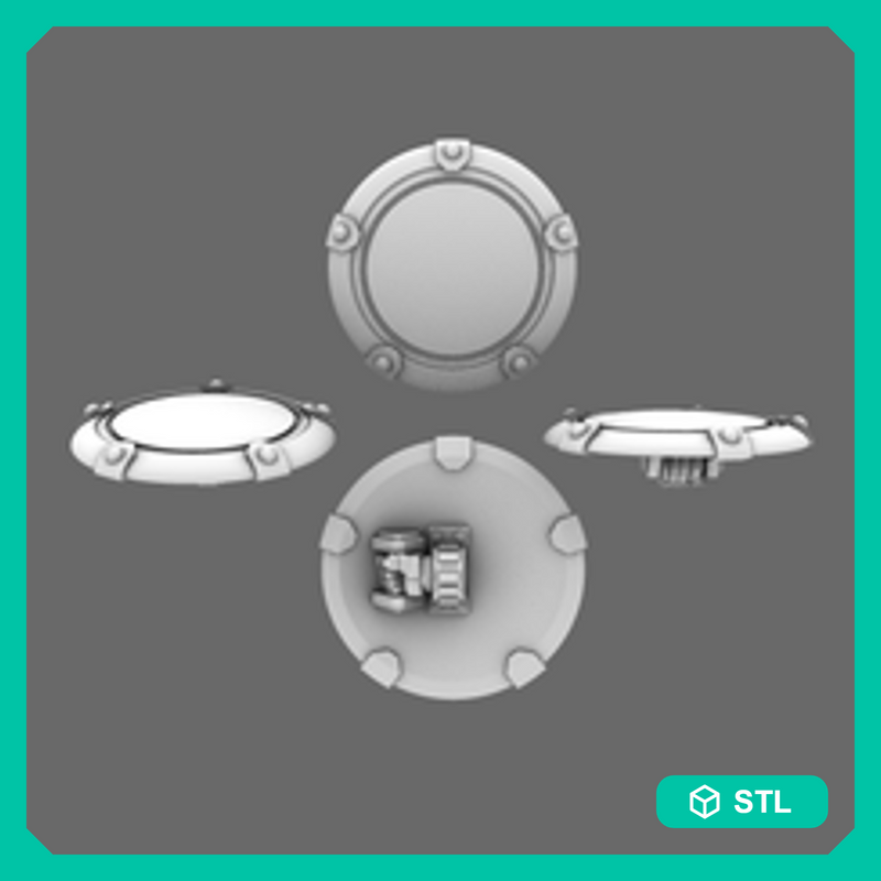 Space Knights Domed Shield Type B RIGHT