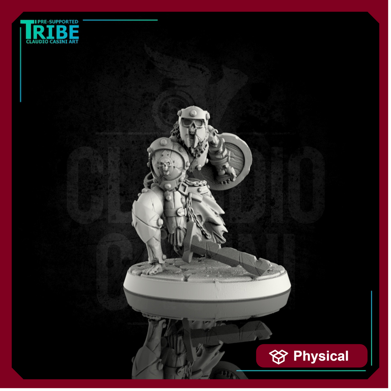 (0035) Skeleton zombie warrior with sword and shield