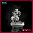(0035) Skeleton zombie warrior with sword and shield