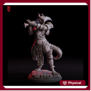 Dragonborn Paladin 2handed Sword model | 28mm, 32mm,54mm,75mm, 100mm Scale Resin Miniature | D&D 5e  | Pathfinder | Flesh of Gods - Only-Games