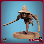 Goblin Dual Swords Fighter | D&D 5e UNPAINTED | 28mm, 32mm,54mm,75mm, 100mm scale| Pathfinder | Figure for Painting| Rescale Miniatures - Only-Games