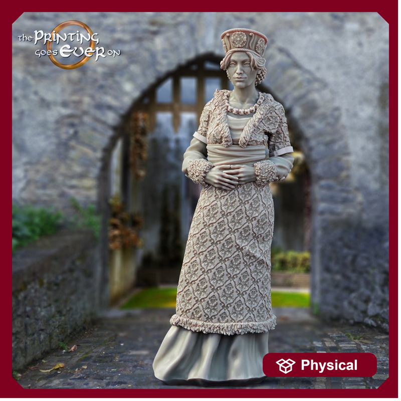 Female Noble Villager Resin Miniature | Available in 28mm, 32mm,54mm,75mm,100mm Scales | Pathfinder Figure DnD | Figurine unpainted | - Only-Games