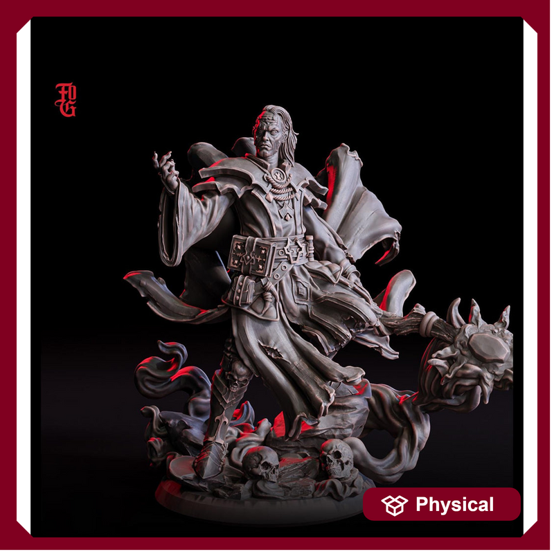 Wizard, Warlock, Sorcerer, Cleric | 28mm,32mm,54mm,75mm,100mm Scale| Player Character Mini- Minis D&D 5e Pathfinder Figurine | Flesh of Gods - Only-Games