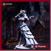 Female Vampire Miniature | Gothic Noblewoman Undead Lady | UNPAINTED Resin DnD Pathfinder - Only-Games