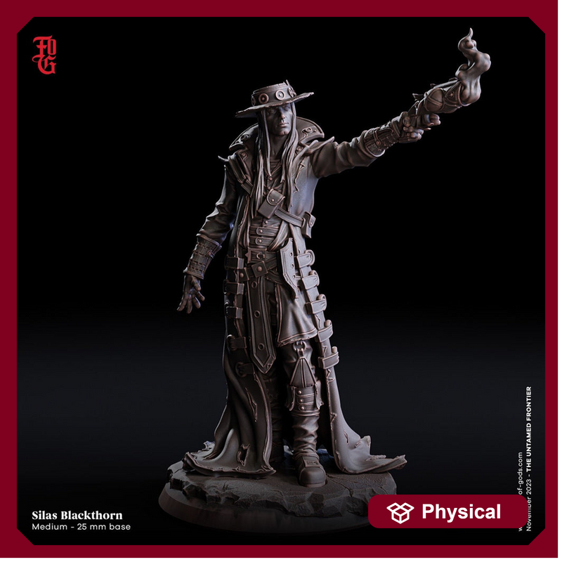 Human Gunslinger Fighter Rogue PC NPC | 28mm, 32mm,54mm,75mm,100mm Scales | Player Character D&D5e Pathfinder Figurine |Flesh of Gods - Only-Games