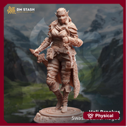 Half Elf Female Swashbuckler Rogue, Thief, Assassin | 28mm, 32mm,54mm,75mm, 100mm Scale Resin Mini | D&D 5e Pathfinder | DM Stash - Only-Games