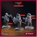 Human Warlocks - Dungeon Guild - CastNPlay - Terrain Wargaming D&D DnD 28mm 32mm 40mm 54mm