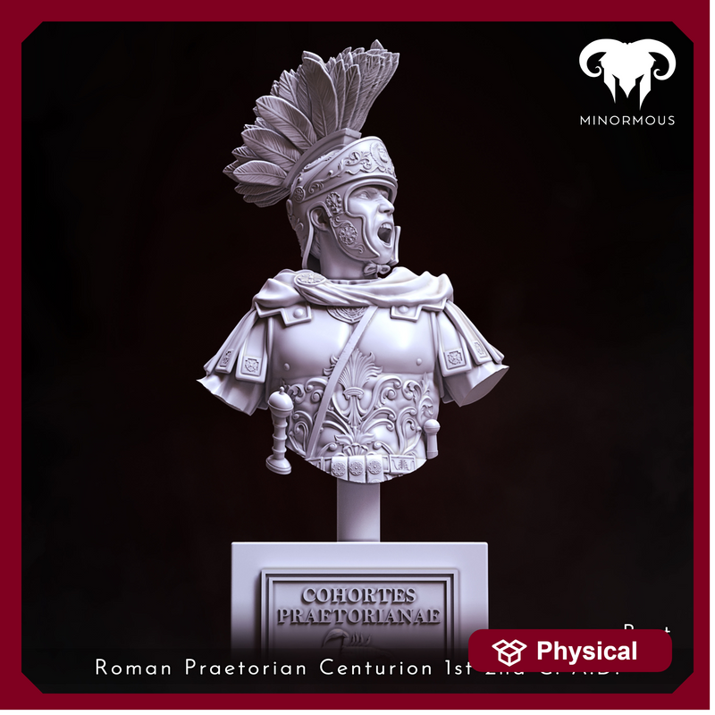 Bust - Roman Praetorian Centurion 1st-2nd C. A.D. In Command!
