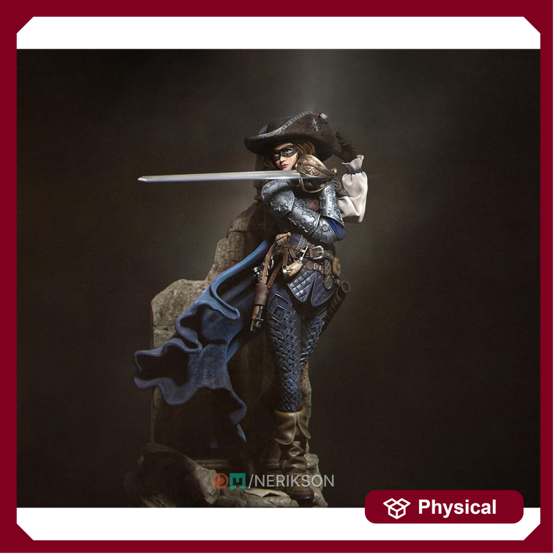 Human Female Rogue, Fighter, Swashbuckler Duelist PC / NPC Unpainted D&D 5e | 28mm,32mm,54mm,75mm,100mm | Pathfinder| - Only-Games