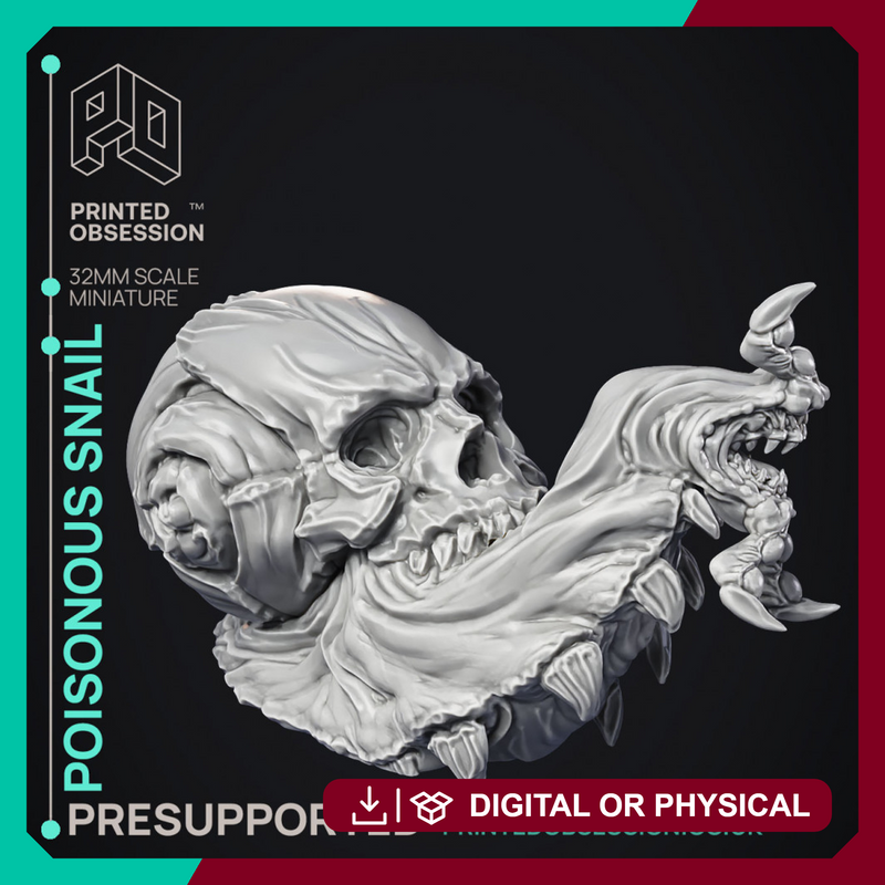 Poisonous Snail - 3 Models - Elemental Creature - PRE SUPPORT - D&D - 32mm scale - Only-Games