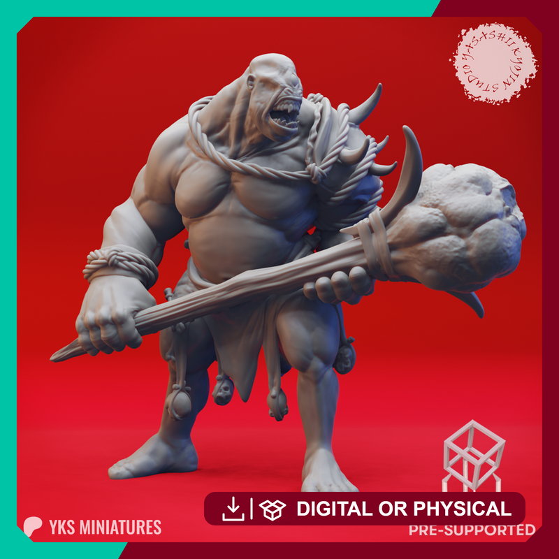 Cyclops - Greatclub - Tabletop Miniature (Pre-Supported)