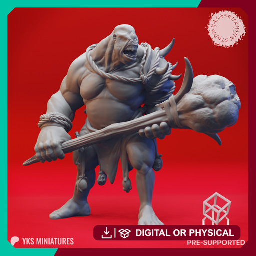 Cyclops - Greatclub - Tabletop Miniature (Pre-Supported) - Only-Games