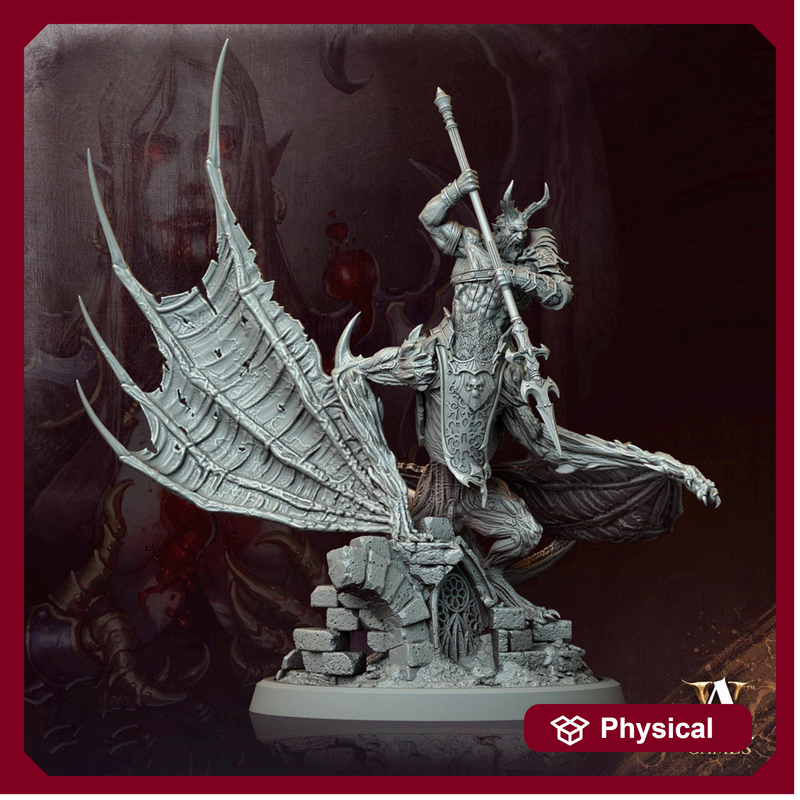 Vampire Lord Mutated Feral Spawn Miniature | 28mm,32mm,54mm Scales | Undead Dungeons & Dragons 5e | Pathfinder | DnD Figurine | RPG Proxy - Only-Games