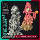 Arch Fey of the Blossom - Eladrin -  PRESUPPORTED - Illustrated and Stats - 32mm scale
