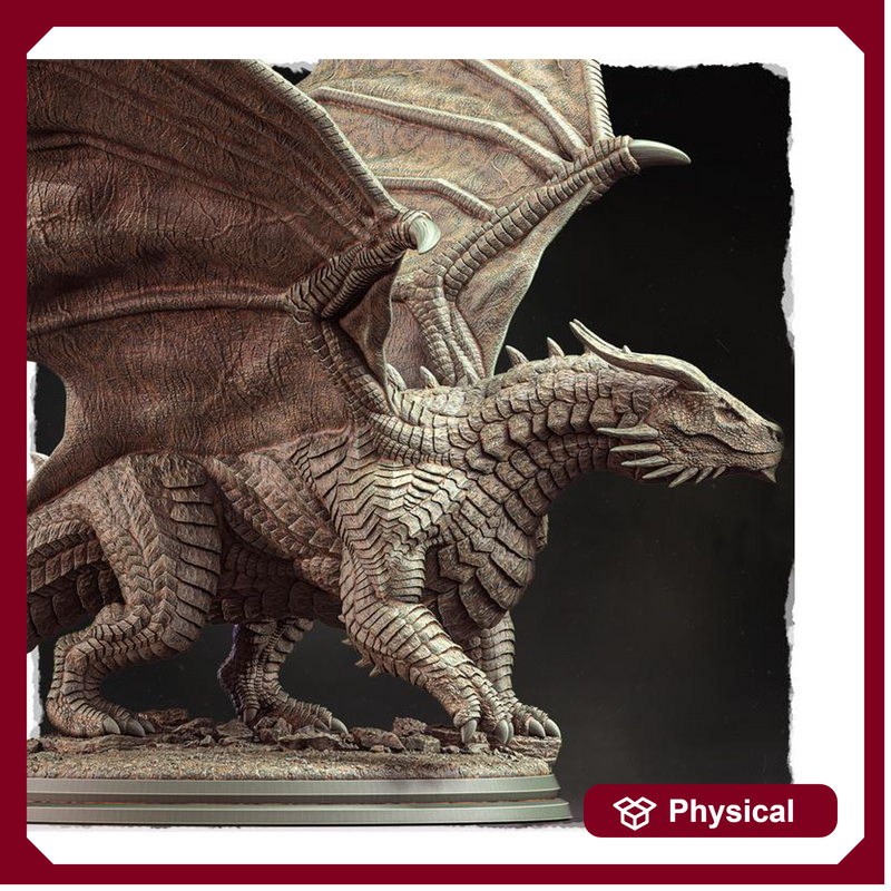 Chromatic Black Dragon (4 sizes) D&D  Miniature |  250mm Long,  200mm Wing Span | Resin Dragon Statue | Figurine | Dungeons and Dragons 5e - Only-Games