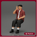 Gangster homie in cap Sitting On the car And Smoking Cigar