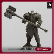 Human Paladin, Fighter Battlemaster with Maul PC / NPC, DnD 5e Gift Unpainted Mini| 28mm, 32mm,54mm,75mm,100mm Scales | Dungeons & Dragons - Only-Games