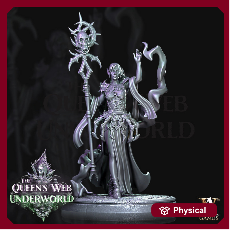 Dark Elf Female Cleric - Drow Priestess of Loth | 54mm,75mm, 100mm Scale| DnD Miniature | Dungeons and Dragons | Baenere | Sexy Elf - Only-Games