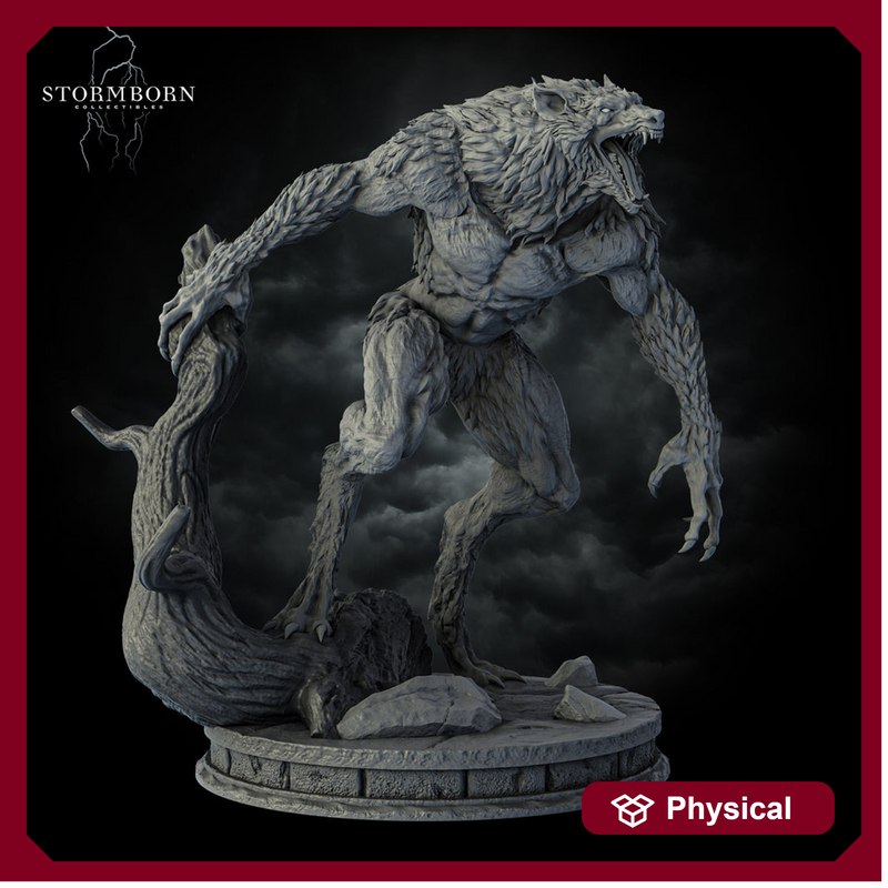 Werewolf Lycanthrope | Scales: 28mm,32mm,54mm,75mm,100mm | D&D 5e Megaboss | Dungeons and Dragons | Pathfinder | Stormborn Collectibles - Only-Games