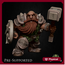 Dhulim Noblesunder [PRE-COLORED] 32mm Scale Fighter Dwarf