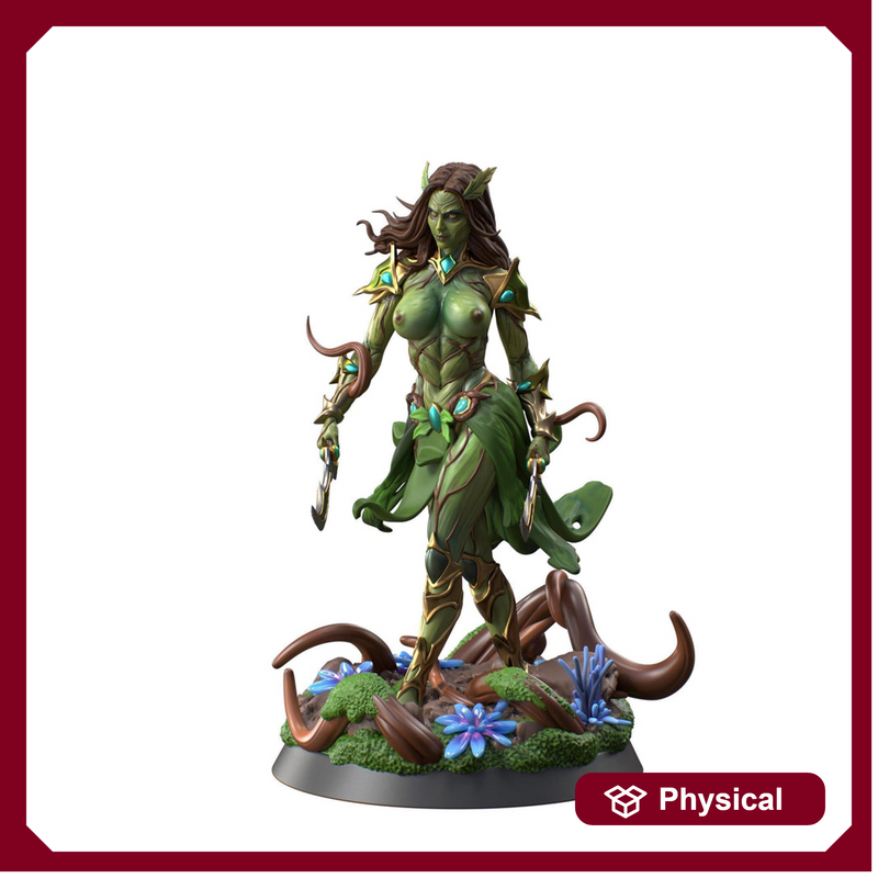 Female Fey Druid Circle of Land with Dual Scimitars NSFW, Warlock | 28mm, 32mm,54mm,75mm, 100mm Scales | Dungeons & Dragons  5E | DM Stash - Only-Games