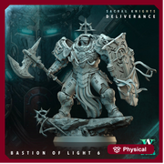 Sci-Fi Miniature Space Knight, Bastion of Light | 28mm,32mm, 54mm, 75mm,100mm Scales | Resin Mini | Archvillain Games - Only-Games