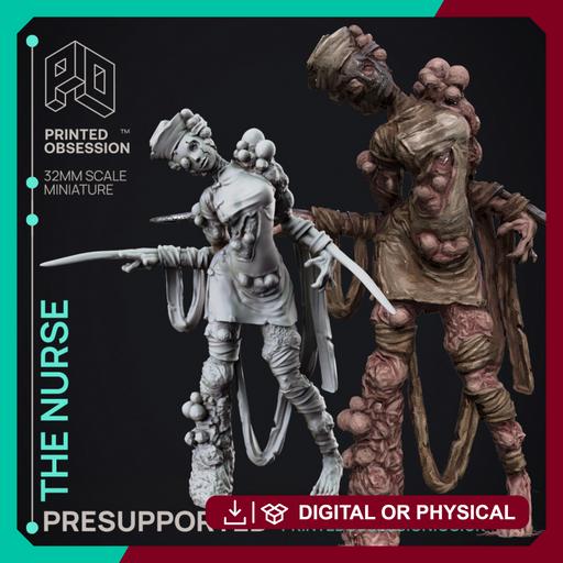 The Nurse - Lady of Pox - Presupported - 32mm scale - Only-Games