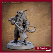 Elf Ranger Fighter Sword and Bow | 28mm, 32mm, 54mm,75mm,100mm Scale Resin Miniature Dungeons and Dragons D&D Pathfinder | Artisan Guild - Only-Games