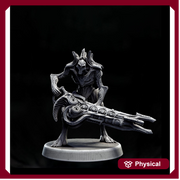 Sci-Fi Miniature Robot Fighter, H.R Giger Style | Base Diameter Sizes: 25mm,32mm, 50mm, 65mm,80mm | Resin Mini | Mini Monster Mayhem - Only-Games