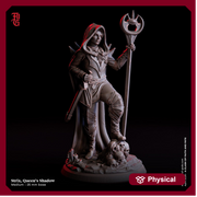 Human Hexblade Sorlock, Warlock, Sorcerer | 28mm,32mm,54mm,75mm,100mm Scale |Player Character Mini| D&D 5e Pathfinder Figure | Flesh of Gods - Only-Games