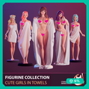 CUTE GIRLS IN TOWELS / 5 PIECES