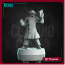 (0316) Male human shi-fi scientist with book and chemical substance