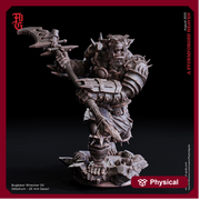 Bugbear Fighter Barbarian w/ Polearm PC NPC | 28mm,32mm,54mm,75mm,100mm Scales | Player Character D&D 5e Pathfinder Figurine | Flesh of Gods - Only-Games