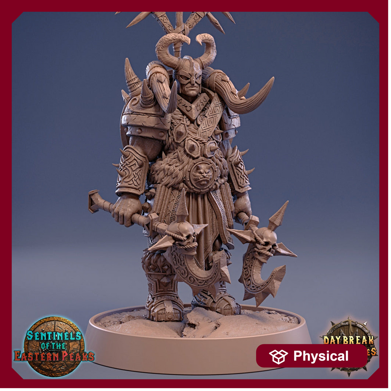 Barbarian Fighter Human  | 28mm, 32mm, 75mm Scale Resin Miniature | Dungeons and Dragons | Daybreak  Miniatures - Only-Games