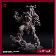 Tiefling, Druid, Wizard, Warlock, Sorcerer | 28mm,32mm,54mm,75mm,100mm Scales | Player Character Mini D&D Pathfinder Figurine |Flesh of Gods - Only-Games