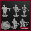 10 & 15mm Soviet Infantry with PKMs (12 models)