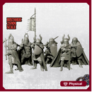 "Late Crusader Knights on Foot with Great Helms - Teutonic Version" - 28mm