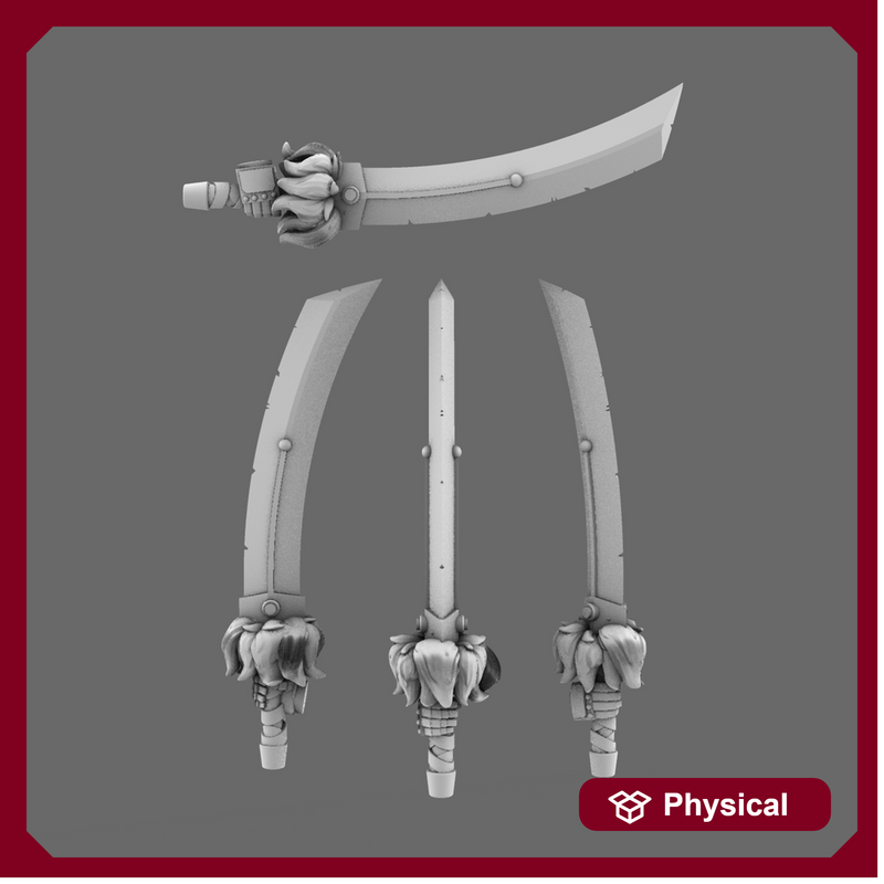 Cyber Samurai Demon Dog Sword RIGHT X 10