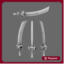 Cyber Samurai Demon Dog Sword RIGHT X 10