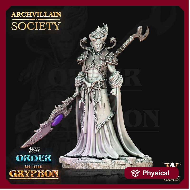 Tiefling Male Sorcerer Warlock Hexblade | 28mm, 32mm,54mm,75mm,100mm| Dungeons and Dragons | Pathfinder | Battle Wizard | Archvillain Games - Only-Games