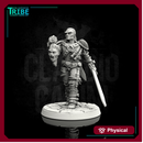 (0074) Male half-orc human elf tiefling warrior witch hunter with sword
