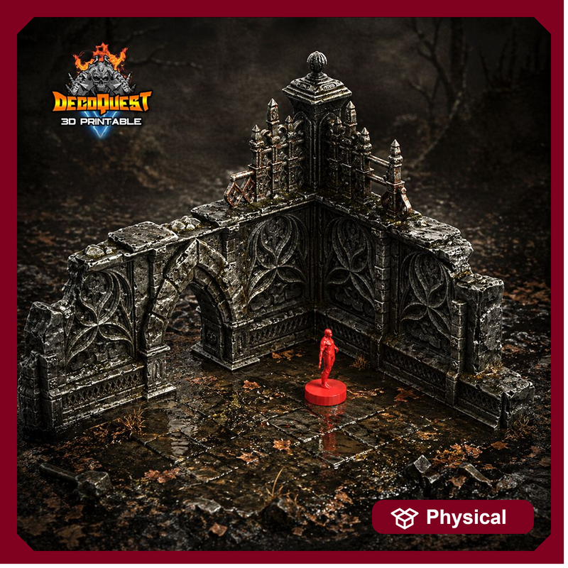 Gothic ruined wall