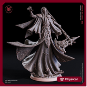 Necromancer, Wizard, Warlock, Sorcerer | 28mm, 32mm,75mm,100mm Scales |Player Character Mini D&D5e Pathfinder Figurine |Flesh of Gods - Only-Games