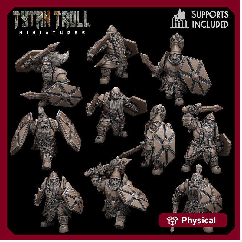 Dwarf Guard Bundle - TytanTroll Miniatures - DnD - Fantasy - 32mm