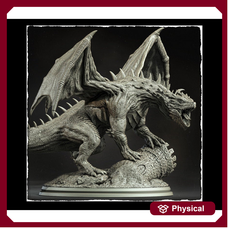 Chromatic Green Dragon (4 sizes) D&D  Miniature |  250mm Long,  250mm Wing Span | Resin Dragon Statue | Figurine | Dungeons and Dragons 5e - Only-Games