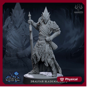 Dark Elf Fighter Ranger PC / NPC Unpainted | 28mm,32mm,54mm,75mm,100mm Scale | Resin Dungeons and Dragons D&D 5e  | Pathfinder | - Only-Games