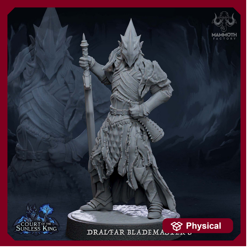 Dark Elf Fighter Ranger PC / NPC Unpainted | 28mm,32mm,54mm,75mm,100mm Scale | Resin Dungeons and Dragons D&D 5e  | Pathfinder | - Only-Games