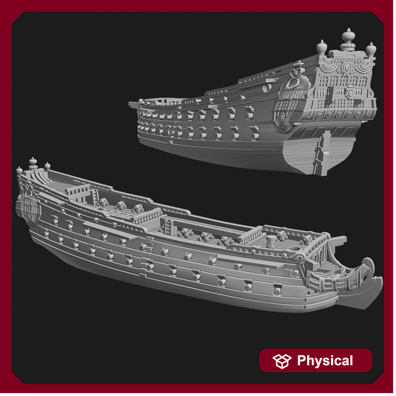 FR French 3rd Rank Ship of the Line Le Brillant (64 guns), (1690-1719)