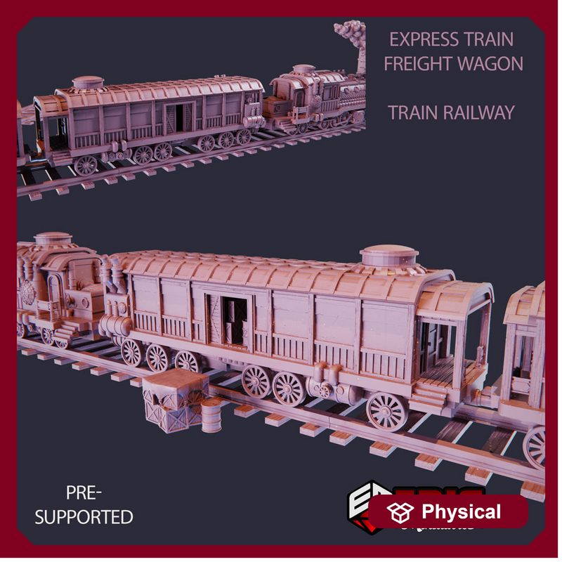 Express Train Freight Wagon & Railway - Only-Games