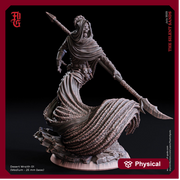 Desert Wraith Incorporeal Undead Lich Monster Miniature | 28mm,32mm,54mm,75mm,100mm Scale | Figurine D&D 5e | Flesh of Gods - Only-Games